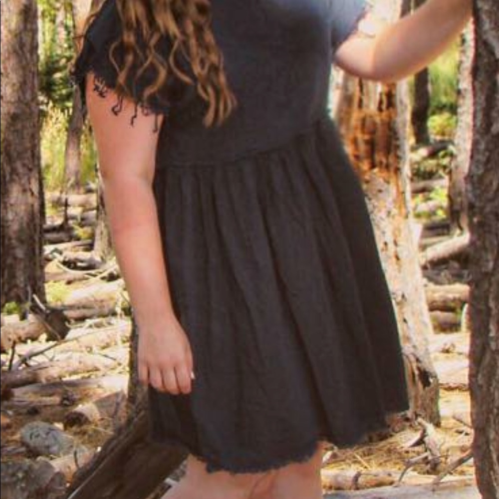 Urban Renewal Navy Blue Flowy Dress